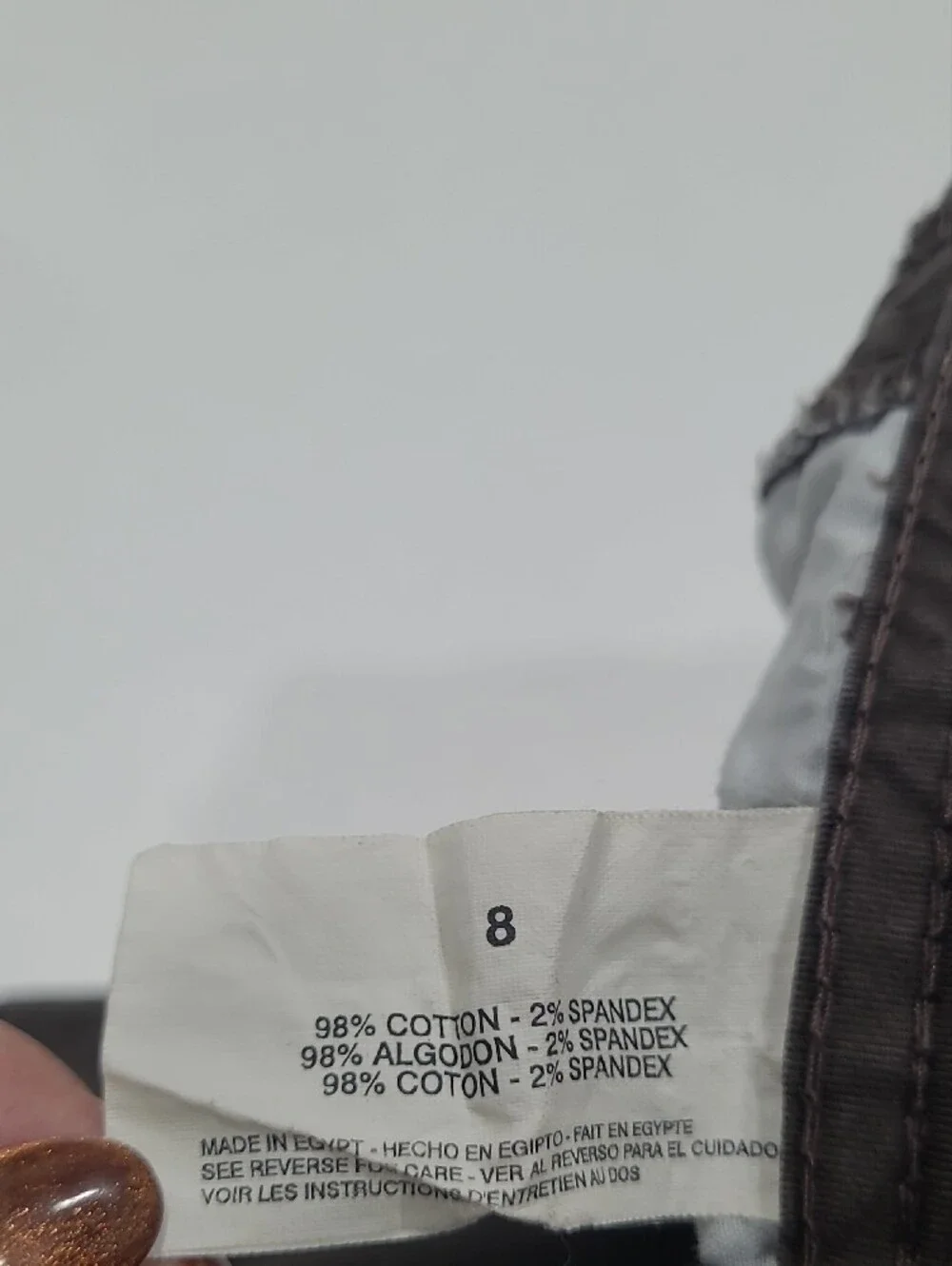 Bandolino Womens Taupe Flat-Front Shorts Waist 30